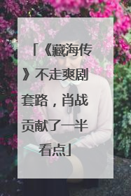 《藏海传》不走爽剧套路，肖战贡献了一半看点