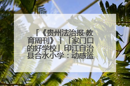 《贵州法治报·教育周刊》丨「家门口的好学校」印江自治县合水小学：动感篮球操 活力满校园