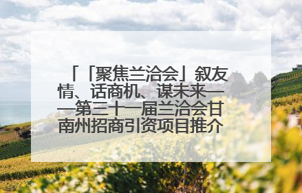「聚焦兰洽会」叙友情、话商机、谋未来——第三十一届兰洽会甘南州招商引资项目推介会活动侧记