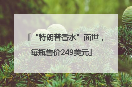 “特朗普香水”面世，每瓶售价249美元