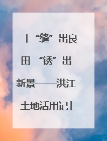 “缝”出良田 “锈”出新景——洪江土地活用记