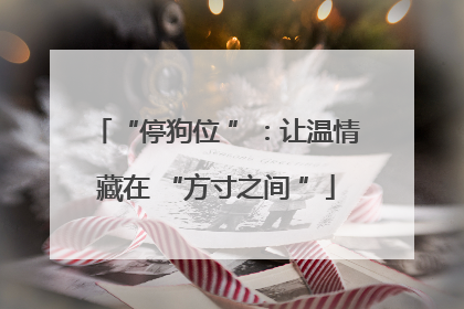 “停狗位 ”：让温情藏在 “方寸之间 ”