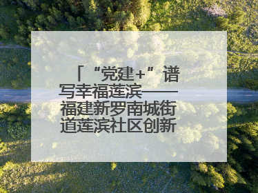 “党建+”谱写幸福莲滨——福建新罗南城街道莲滨社区创新治理模式探访