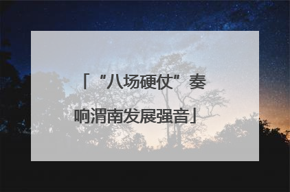 “八场硬仗”奏响渭南发展强音