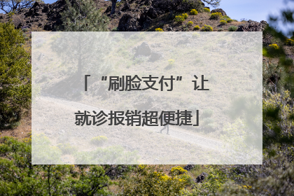 “刷脸支付”让就诊报销超便捷