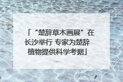 “楚辞草木画展”在长沙举行 专家为楚辞植物提供科学考据
