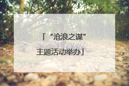 “沧浪之谋”主题活动举办