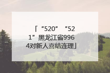 “520”“521”黑龙江省9964对新人喜结连理