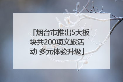 烟台市推出5大板块共200项文旅活动 多元体验升级