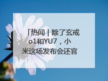 热闻｜除了玄戒o1和YU7，小米这场发布会还官宣了这些新品