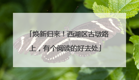 焕新归来！西湖区古墩路上，有个阅读的好去处