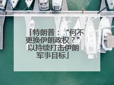 特朗普：“何不更换伊朗政权？” 以持续打击伊朗军事目标