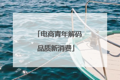 电商青年解码品质新消费