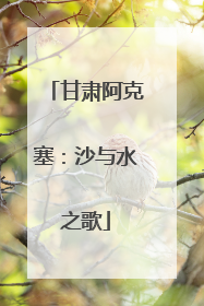 甘肃阿克塞：沙与水之歌
