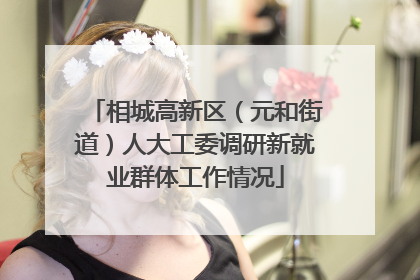 相城高新区（元和街道）人大工委调研新就业群体工作情况