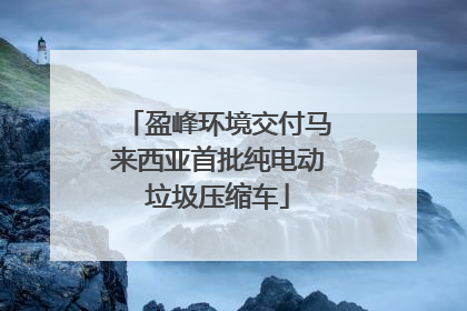 盈峰环境交付马来西亚首批纯电动垃圾压缩车