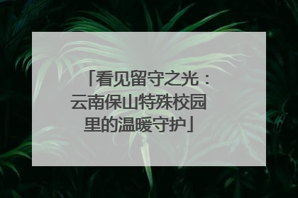 看见留守之光：云南保山特殊校园里的温暖守护
