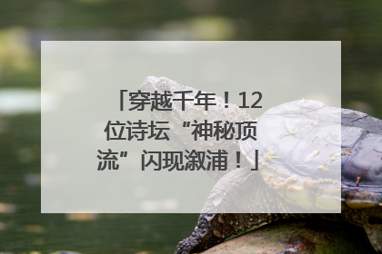 穿越千年！12 位诗坛“神秘顶流”闪现溆浦！