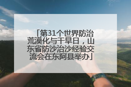 第31个世界防治荒漠化与干旱日，山东省防沙治沙经验交流会在东阿县举办