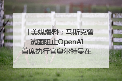 美媒爆料：马斯克曾试图阻止OpenAI首席执行官奥尔特曼在中东的AI交易