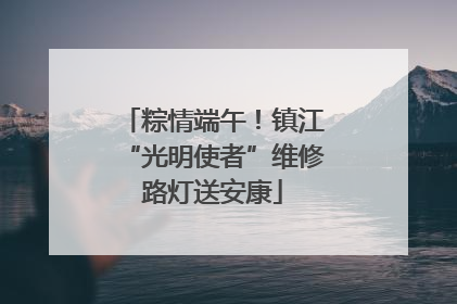 粽情端午！镇江“光明使者”维修路灯送安康