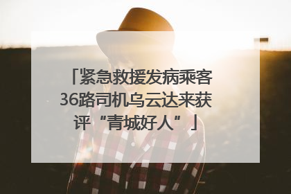 紧急救援发病乘客 36路司机乌云达来获评“青城好人”