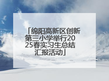 绵阳高新区创新第三小学举行2025春实习生总结汇报活动