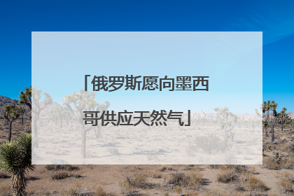 俄罗斯愿向墨西哥供应天然气