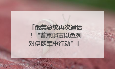 俄美总统再次通话！“普京谴责以色列对伊朗军事行动”