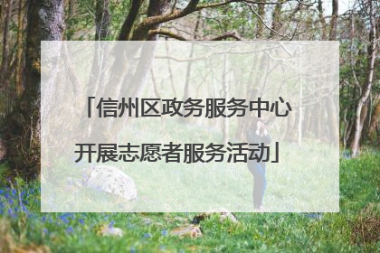 信州区政务服务中心开展志愿者服务活动