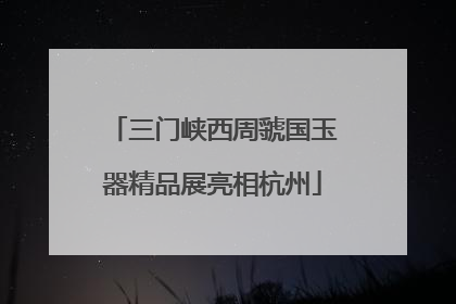 三门峡西周虢国玉器精品展亮相杭州