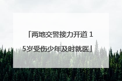 两地交警接力开道 15岁受伤少年及时就医