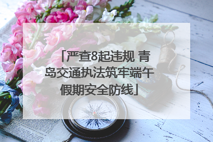 严查8起违规 青岛交通执法筑牢端午假期安全防线