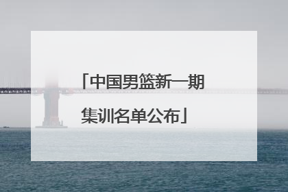 中国男篮新一期集训名单公布