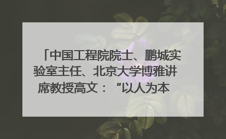 中国工程院院士、鹏城实验室主任、北京大学博雅讲席教授高文：“以人为本 智能向善” 推动文化与科技相生相促｜聚焦2025文化强国建设高峰论坛