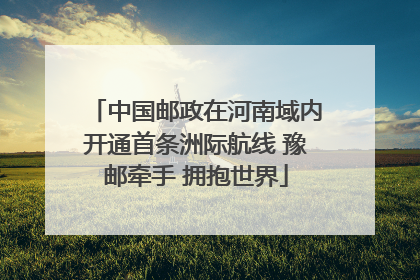 中国邮政在河南域内开通首条洲际航线 豫邮牵手 拥抱世界