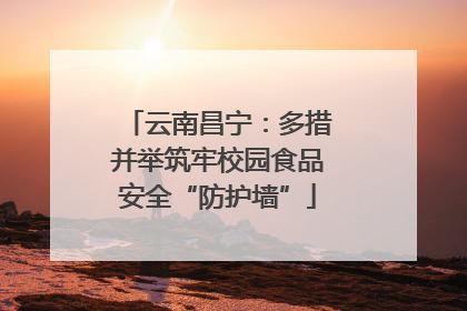 云南昌宁：多措并举筑牢校园食品安全“防护墙”