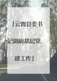 云霄县委书记调研基层党建工作