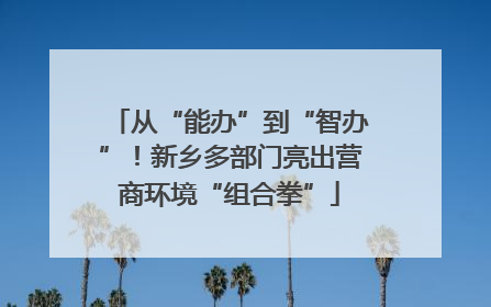 从“能办”到“智办”！新乡多部门亮出营商环境“组合拳”
