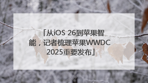 从iOS 26到苹果智能，记者梳理苹果WWDC 2025重要发布