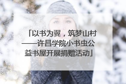 以书为翼，筑梦山村——许昌学院小书虫公益书屋开展捐赠活动