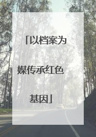 以档案为媒传承红色基因