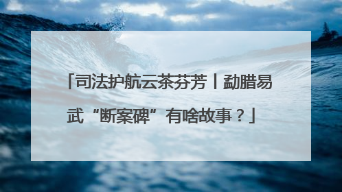 司法护航云茶芬芳丨勐腊易武“断案碑”有啥故事？
