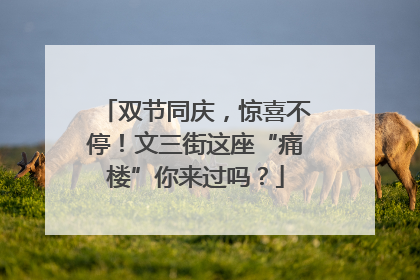 双节同庆，惊喜不停！文三街这座“痛楼”你来过吗？