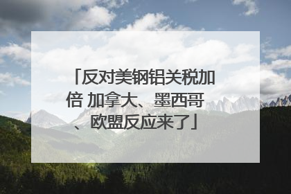 反对美钢铝关税加倍 加拿大、墨西哥、欧盟反应来了