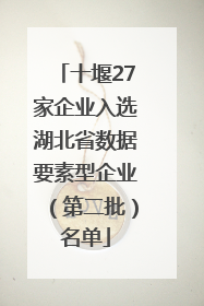十堰27家企业入选湖北省数据要素型企业（第二批）名单
