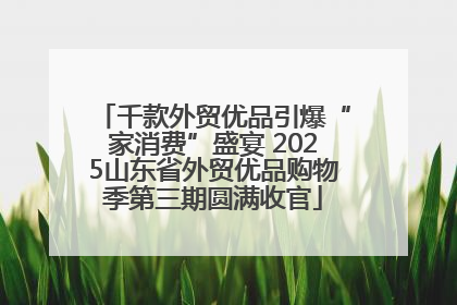 千款外贸优品引爆“家消费”盛宴 2025山东省外贸优品购物季第三期圆满收官