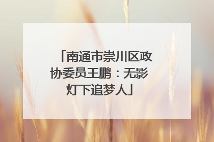 南通市崇川区政协委员王鹏：无影灯下追梦人