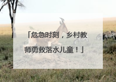 危急时刻，乡村教师勇救落水儿童！