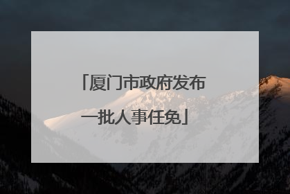 厦门市政府发布一批人事任免